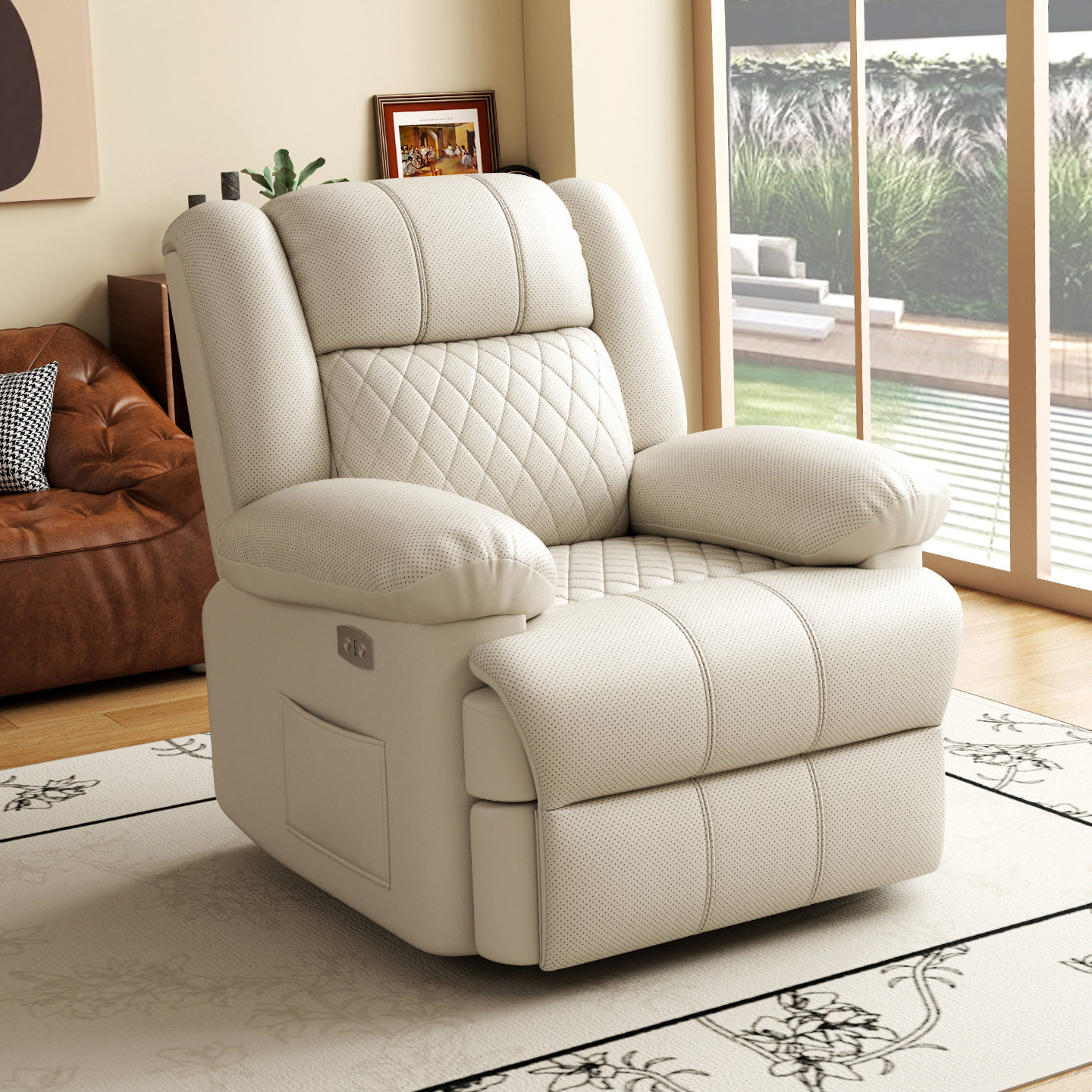 懒人沙发单人多功能家用沙发躺椅客厅办公室美甲院休闲摇摇椅