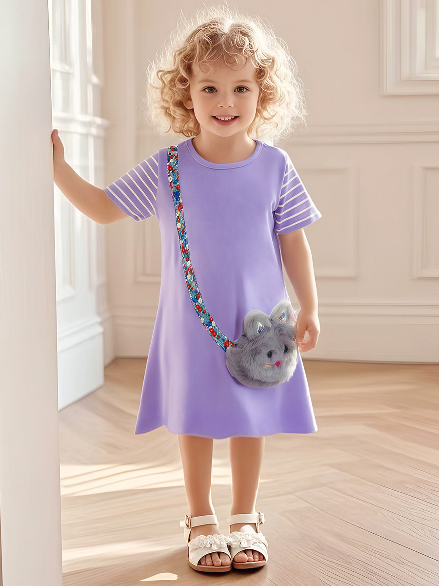 Grosir pakaian anak pabrik musim panas, gaun kartun anak perempuan baru