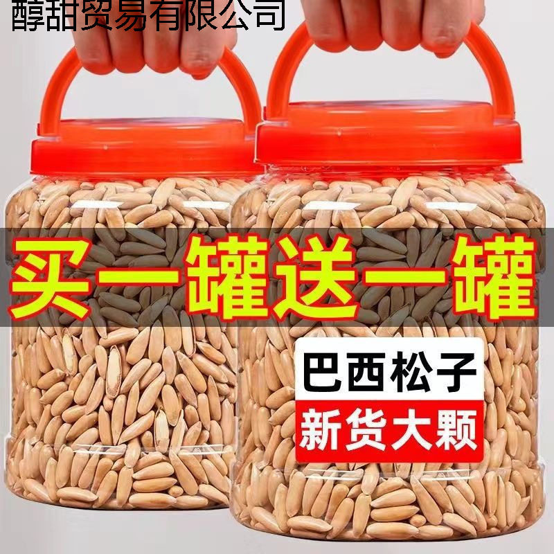 New Arrival Extra Large Particle Hand Peeled Brazilian Pine Nuts New Arrival Thin Shell Original Nut Snack Specialty 500G16G Wholesale