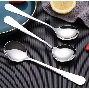 Western Food Spoon Large Thickened Long Handle Stainless Steel Spoon Thickened Food Grade Table Spoon Household Stainless Steel Spoon Wholesale