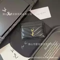 New Cowhide Card Bag Rhombus Lambskin Car Stitch Ultra-thin Women's Coin Purse Card Bag Pickup Card Bag Porous Bag