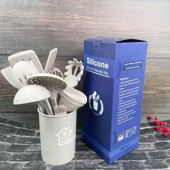 Factory direct silicone kitchenware kitchen 15 piece spatula spoon kitchen multifunctional cooking silicone spatula suit