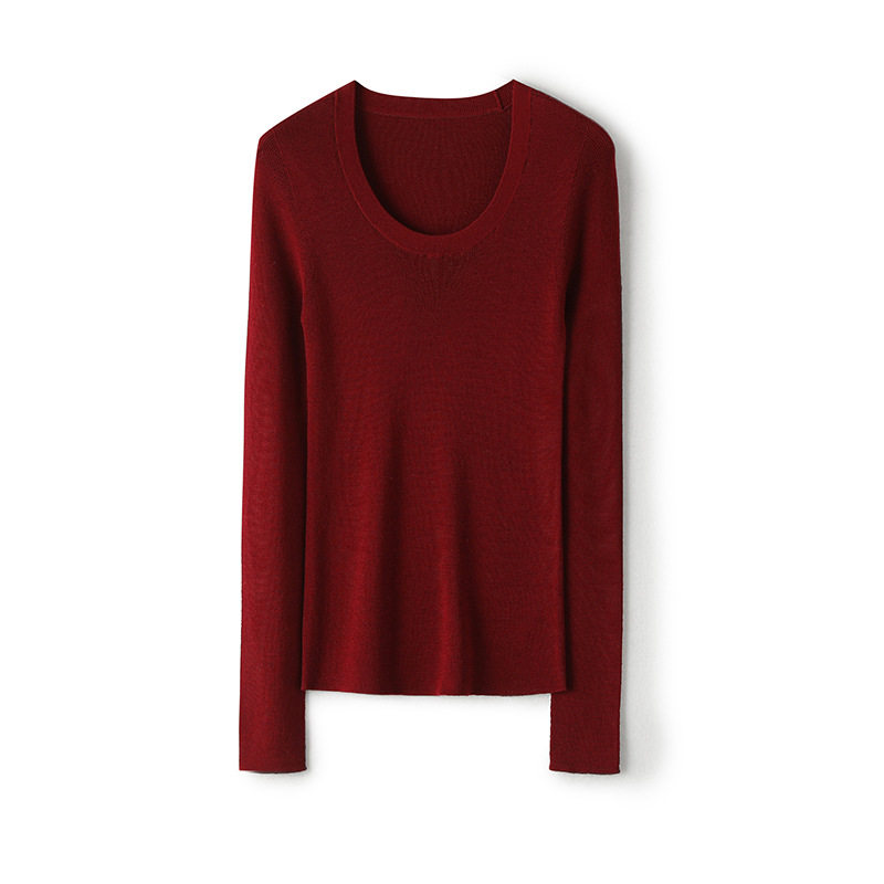 美丽诺羊毛！德国无缝扬子纱打底针织衫秋季半高领修身内搭上衣女