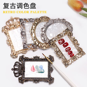 New Internet famous nail art tools retro palette display board multi-functional palette nail art work shooting props