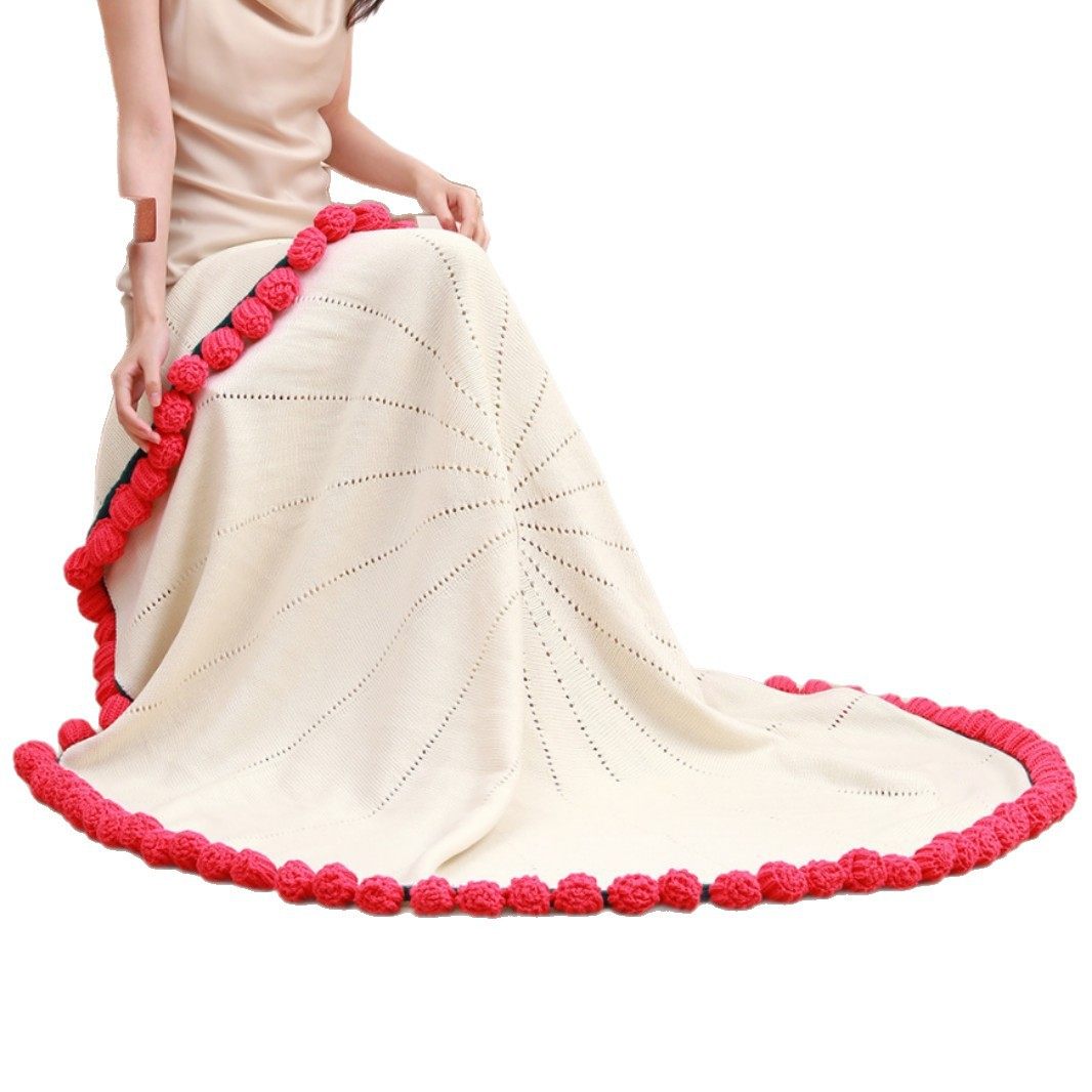 Rose Bouquet Blanket Chinese Valentine's Day Towel Birthday Gift Nap Knitted Blanket Girlfriend Gift Wedding Accessories