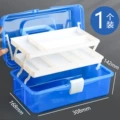 [Extra large three-layer toolbox] 1/Blue/about more than 500 pencils can be placed