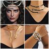 Europe and the United States cross-border winding snake-shaped personality punk casual shape necklace collar women wear bracelets headdress high sense