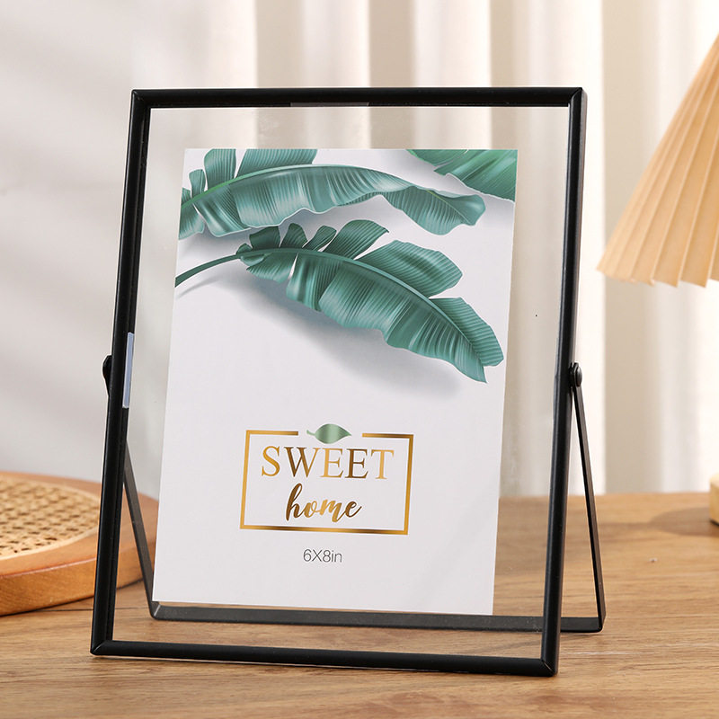 Cross-border metal photo frame polo photo table 6 inch 78 inch calligraphy calligraphy painting frame dried flower decoration