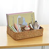 Japanese Seaweed Compartment Storage Box Rattan Office Desk Sundry Storage Basket Cosmetics Storage Basket Manufacturer Wholesale