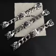 Trendy Ch Cross Flower Watch Chain Accessories Retro Punk Personality Watch Accessories Retro Buckle 2.0 Neutral Watch Strap