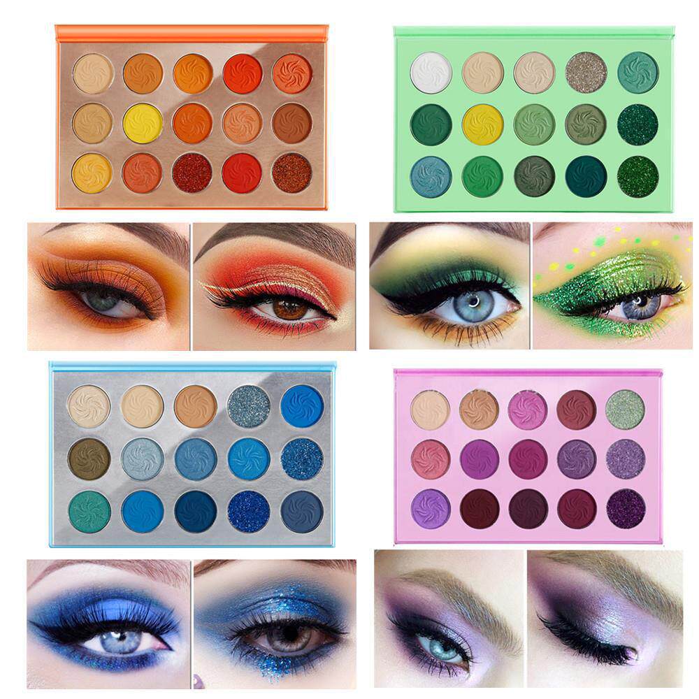 15-color eyeshadow plate Four Seasons makeup eyeshadow box Earth Matte Pearlescent Glitter Beauty powder cake cross-border exclusive for eyeshadow