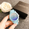 Personalized Gradient Watch Round Surface Sports Quartz Watch Offer Promotion Silicone Jelly Watch