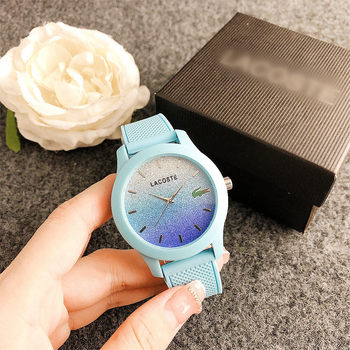 Personalized Gradient Watch Round Surface Sports Quartz Watch Offer Promotion Silicone Jelly Watch