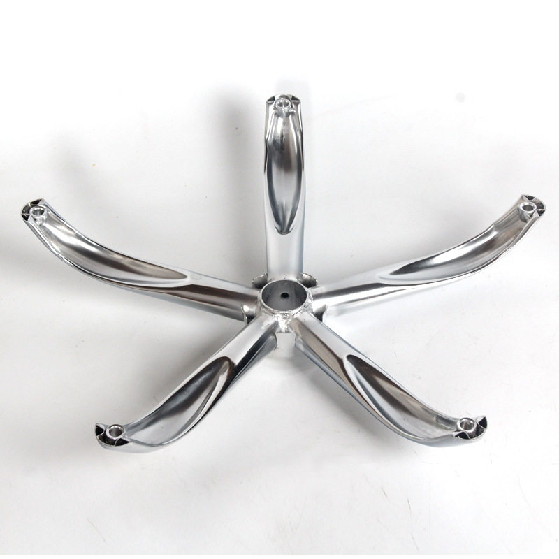 Chair Leg Swivel Chair Accessories Thickened Chair Leg Chassis Electroplated Five-Star Tripod Computer Chair Base Steel Five-Star