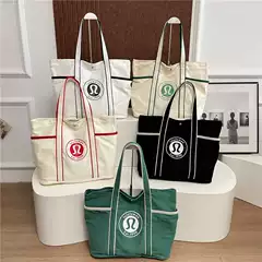 2025 New Lazy Style Tote Bag Women's Large Capacity Sports Outing Canvas Bag Portable Commuting Urban Shoulder Bag