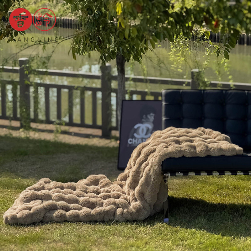 High Luxury Soft fufu Fox Velvet Blanket Autumn and Winter Thickened 11 Jin Cover Blanket Persian Velvet Blanket Fox Fur Shearing Fur