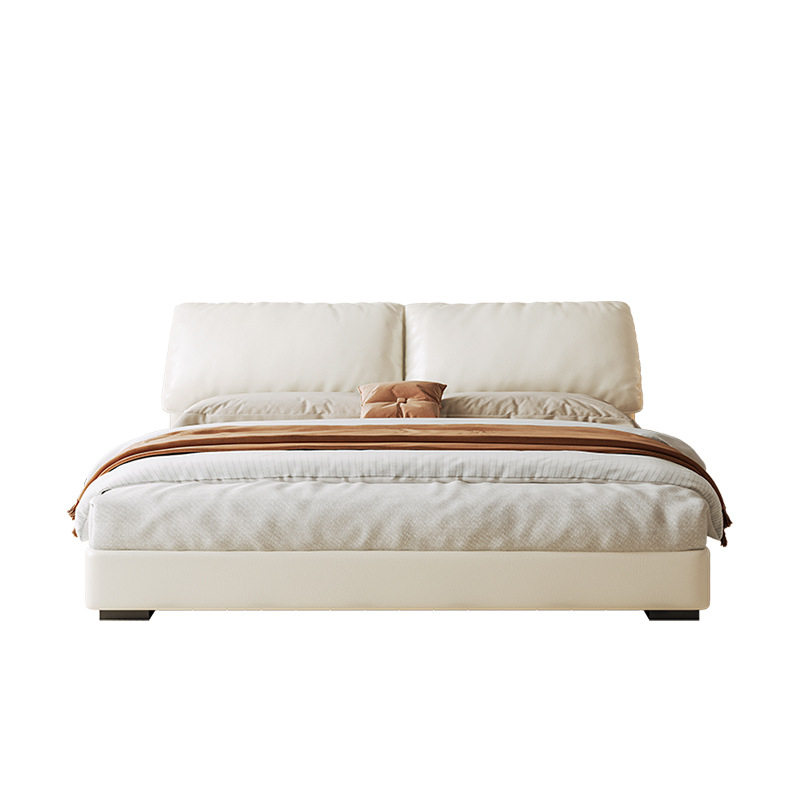 Jihe Elephant Ears Leather Bed Light Luxury Storage High Box with Drawer Secret Lock Multifunctional Bed Master Bedroom Queen Bed