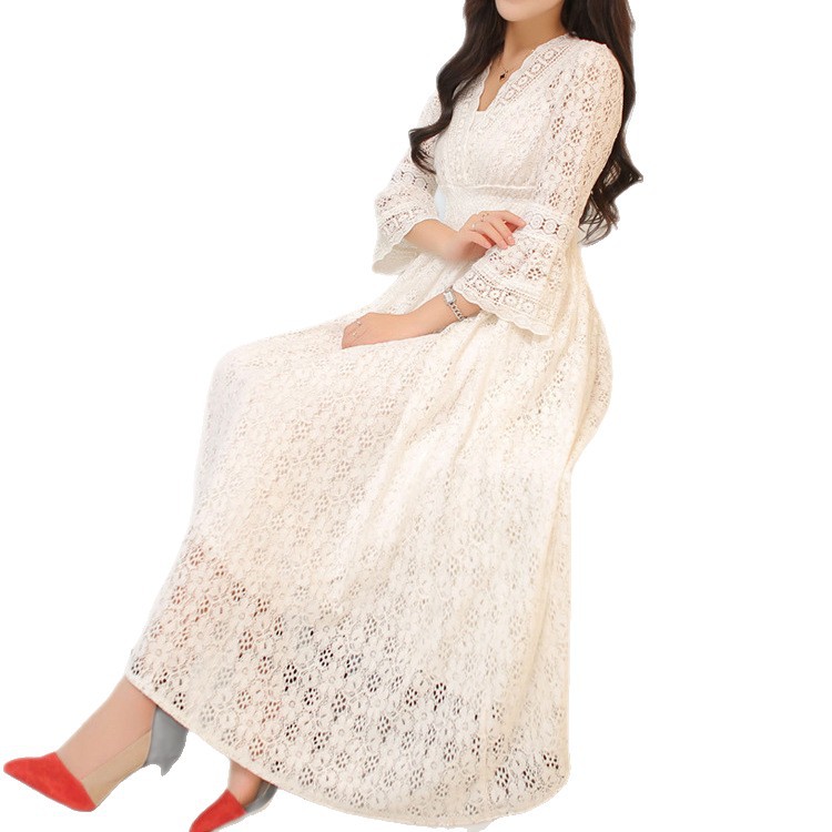Lace Dress for Women V Neck Slim Fit Mid Length Elegant Style for Parties or Casual Wear Wholesale Available