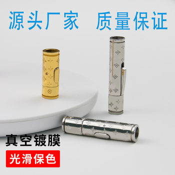 Stainless Steel Straight Buckle Rope Buckle Vintage Style Leather Cord Bracelet Buckle DIY Jewelry Accessories Wholesale Electroplating Process