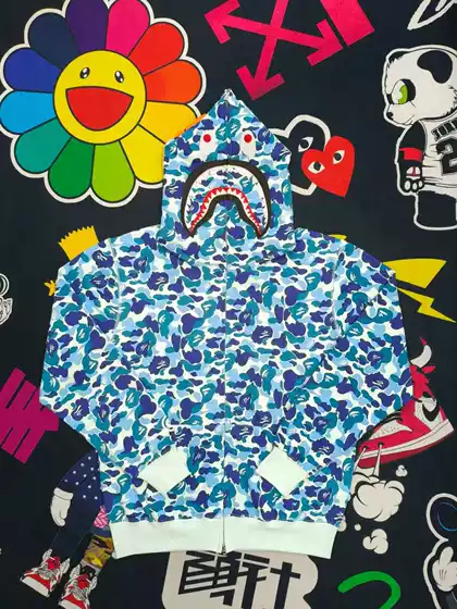 Currency Destroyer Cross-Border Wholesale Dropshipping Shark Pure Cotton Casual Couple Heavyweight 1200g Hoodie for Men and Women