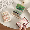New Floral Oil Painting Card Holder for Women, Vintage Style Multi-Card Slot Bank Card Id Large Capacity Card Holder