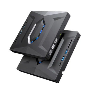 5-in-1 Multifunctional Type C External Optical Drive Burner Cd Player USB Driver-Free Computer to Read Vcd Discs