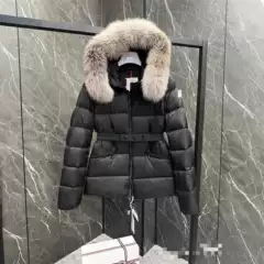 Mengjia Classy 25 Autumn and Winter New Boedic Series Large Fur Collar Short Hooded Mongolian down Jacket for Women