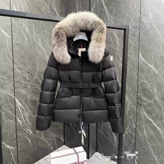 Mengjia Classy 25 Autumn and Winter New Boedic Series Large Fur Collar Short Hooded Mongolian down Jacket for Women