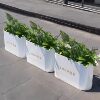 Outdoor Wrought Iron Flower Box Fence Outdoor Display Commercial Street Stainless Steel Flower Trough Rectangular Sales Department Square Flower Bed