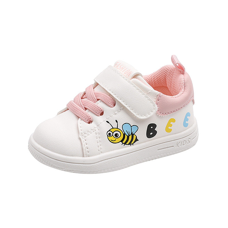 Spring and Autumn Non-slip Cartoon Little Bee Children's Shoes Boys and Girls Board Shoes sneaker Baby Toddler Shoes Soft Sole