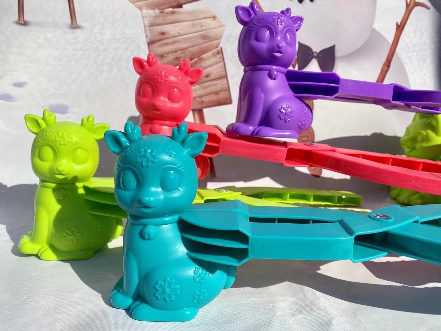 儿童玩雪玩具 夹雪器神器雪球夹 勺打雪仗工具沙球夹子沙滩玩具