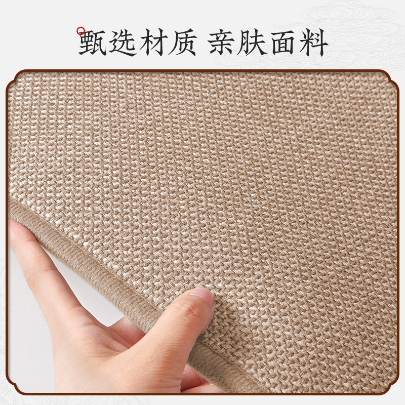 Bay Window Mat, Window Sill Mat, Japanese Simple Cotton and Linen Style, Universal Thin Non-Slip Bedroom Balcony Cushion for All Seasons