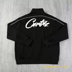 Cross-Border Trendy Corteiz Alcatraz Print Jacket Thickened Lapel Zipper Coat American Hip-Hop Men's Pants Ins