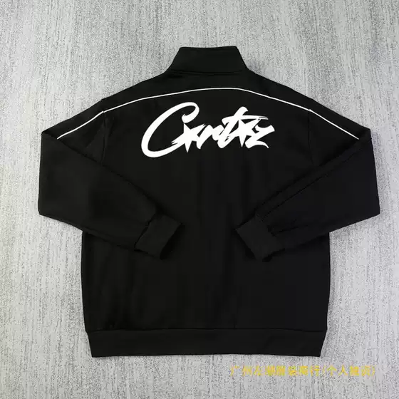Cross-Border Trendy Corteiz Alcatraz Print Jacket Thickened Lapel Zipper Coat American Hip-Hop Men's Pants Ins