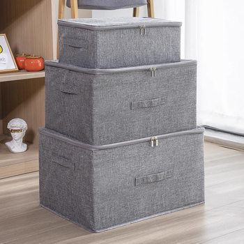 Household Cationic Soft Cover Storage Box Clothes Large Capacity Organizer Box Wardrobe Layered New Storage Box Factory