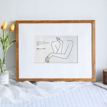 Solid wood picture frame wall hanging simple size large photo frame 40cm60cm 5075 mounted puzzle frame 4 8K wholesale