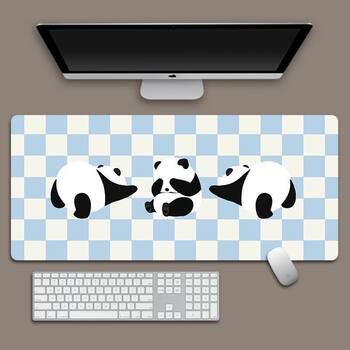 Cute Panda Mouse Pad Desk Mat Easy-to-take-care Table Mat Work Desk Mat Office Computer Keyboard Mat