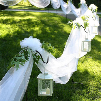 Cross-border arch gauze curtain outdoor lawn wedding arrangement mesh party holiday decoration organza in stock