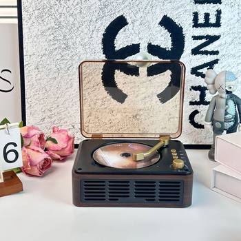 Cross-border Amazon Bayin box retro multi-function CD player Bluetooth radio album CD player birthday gift