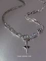 Starburst pendant clavicle chain