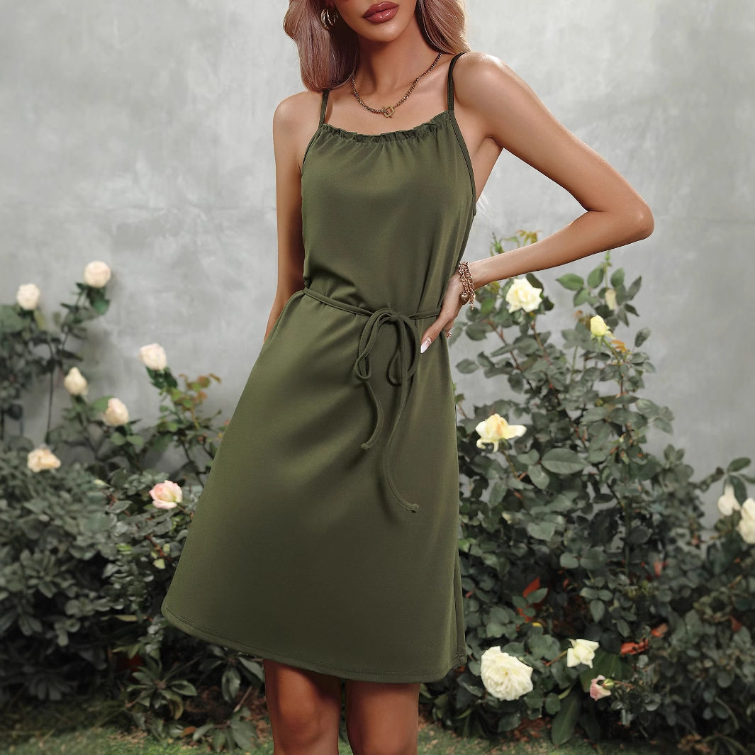Sleeveless Off Shoulder Casual Beach Dress Lightweight Fabric Comfortable Fit Summer Style Wholesale Available