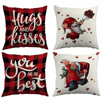 Cross-Border Valentine's Day Pillow Cover Love Balloon Gnome Design Cushion Cover Amazon Home Nordic Style Home