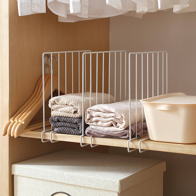 Cross-Border Bedroom Wardrobe Partition Iron Art Home Clothing Classification Storage Organizer Shelf Divider