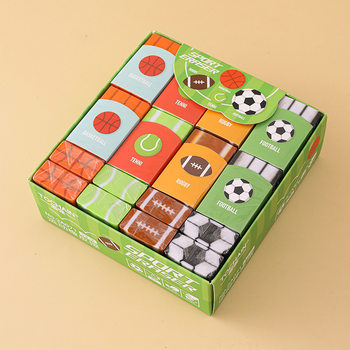 Cross-Border Hot-Selling Football Cute Cartoon Erasers, Children's Correction Erasers, Elementary School Student Prizes Wholesale Erasers