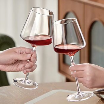 Square Red Wine Glass suit European Luxury High-end Crystal Glass Wine Glass Burgundy Goblet 550ml