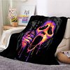 Screaming Face Horror Blanket Cute Flannel Blanket Blanket Bedding Blanket Soft Cartoon Lazy Blanket
