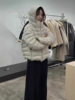 Turtle Back Rib Feather Lightweight Velvet Jacket Women's 2025 Winter New Korean Style Casual Loose Hooded Short Jacket Puff Feeling