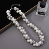Cross-Border New Grape Bunch Baroque Jewelry Necklace Women's High-End Imitation Pearl Beaded Necklace Clavicle Chain Necklace
