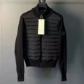 Stand collar knitted black label black