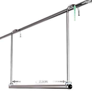 Factory Direct Sale Clothes Drying Rack for Home Balcony, Telescopic Clothes Rod, Adjustable Height, Stainless Steel, No Drilling Required